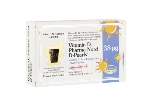 VITAMIN D3 PHARMA Nord D-Pearls 38 µg Kapseln – PZN 12511473 (PZN 12511473)