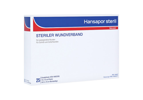 HANSAPOR steril Wundverband 10x15 cm – PZN 14062571 (PZN 14062571)