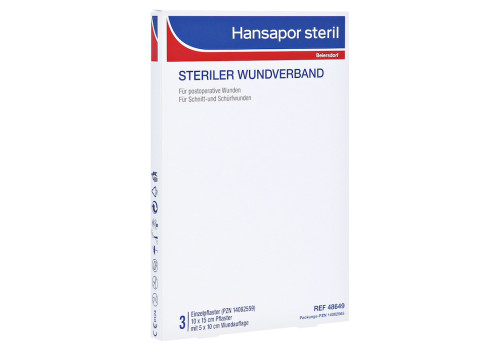 HANSAPOR steril Wundverband 10x15 cm – PZN 14062565 (PZN 14062565)