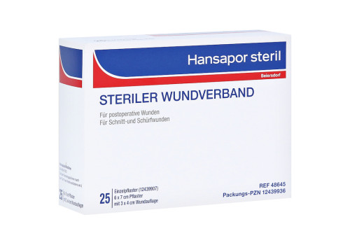 HANSAPOR steril Wundverband 6x7 cm – PZN 12439936 (PZN 12439936)