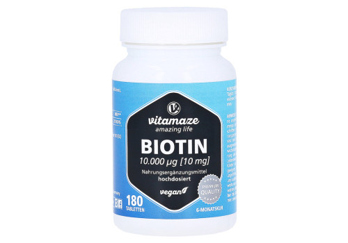 BIOTIN 10 mg hochdosiert vegan Tabletten – PZN 16018634 (PZN 16018634)