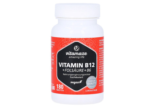 VITAMIN B12 1.000 µg hochdos.+B9+B6 vegan Tabl. – PZN 13834758 (PZN 13834758)