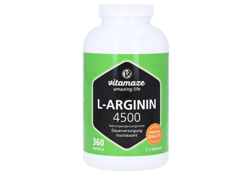 L-ARGININ HOCHDOSIERT 4.500 mg Kapseln – PZN 12580534 (PZN 12580534)