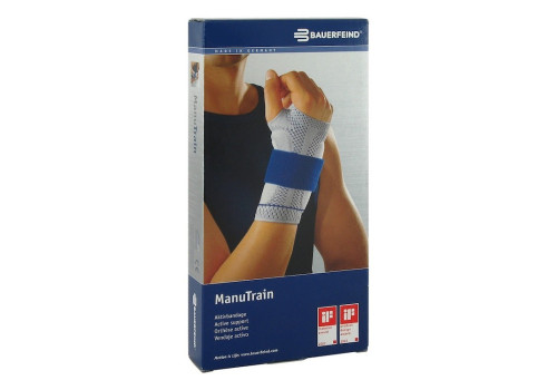 MANUTRAIN Handgelenkbandage links Gr.3 titan – PZN 1285996 (PZN 1285996)