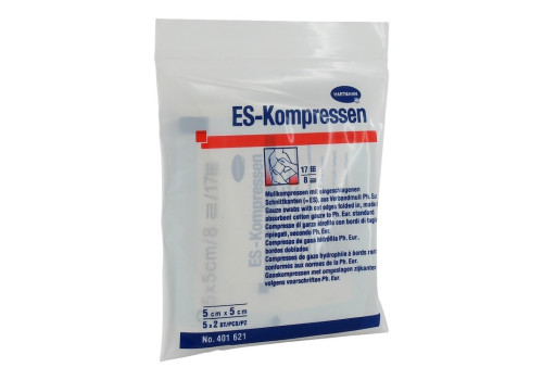 ES-KOMPRESSEN steril 5x5 cm 8fach – PZN 1407100 (PZN 1407100)