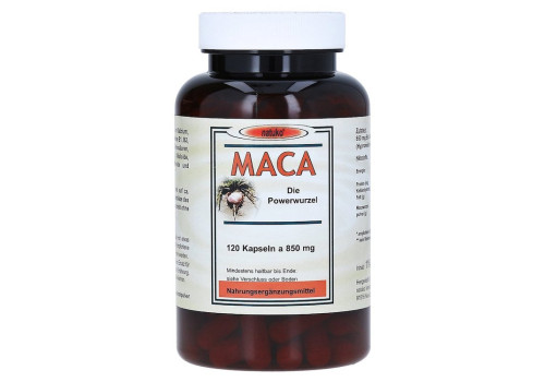 MACA Kapseln 850mg Macawurzelpulver aus ökologischem Anbau – PZN 6465993 (PZN 6465993)