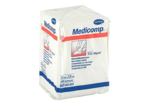 MEDICOMP Vlieskomp.unsteril 7,5x7,5 cm 4lagig – PZN 4783849 (PZN 4783849)