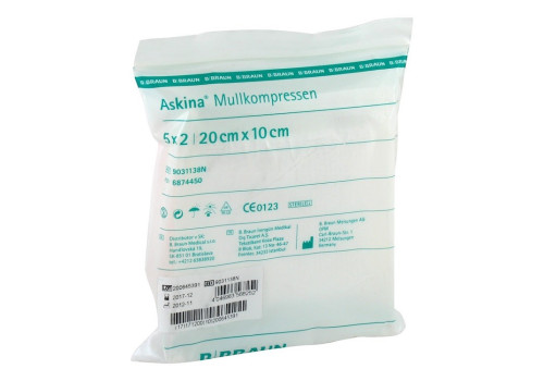 ASKINA Mullkompressen 10x20 cm steril – PZN 6874450 (PZN 6874450)