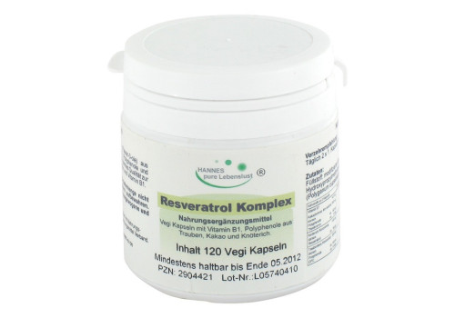 RESVERATROL KOMPLEX Vegi Kapseln – PZN 2904421 (PZN 2904421)