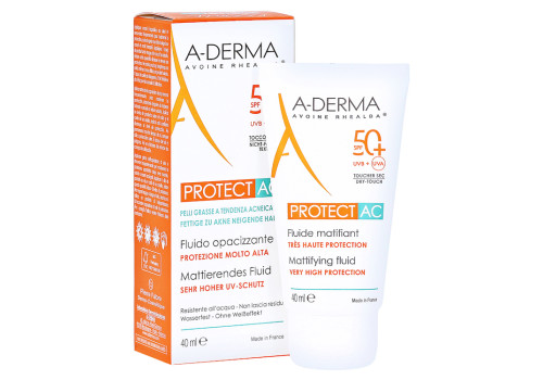 A-DERMA Protect AC Mattierendes Sonnenschutz Fluid LSF 50+ – PZN 12380278 (PZN 12380278)