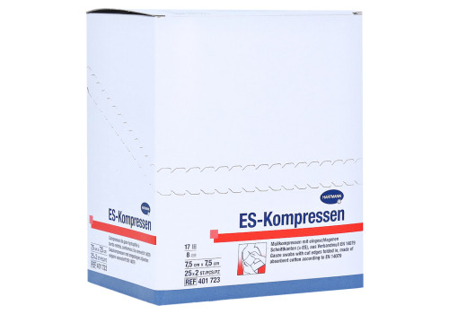 ES-KOMPRESSEN steril 7,5x7,5 cm 8fach – PZN 433986 (PZN 433986)