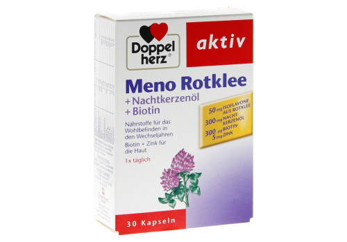 DOPPELHERZ Meno Rotklee+Nachtkerzenöl+Biotin Kaps. – PZN 4042018 (PZN 4042018)