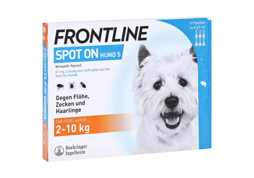 Frontline Spot On gegen Zecken und Flöhe bei Hunden bis 2 - 10 kg – PZN 2246389 (PZN 2246389)