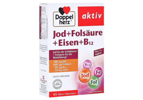 DOPPELHERZ Jod+Folsäure+Eisen+B12 Tabletten – PZN 16487984 (PZN 16487984)