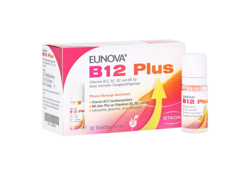 EUNOVA B12 Plus Trinkfläschchen + gratis EUNOVA B12 Probe – PZN 14299936 (PZN 14299936)