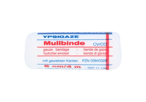 YPSIGAZE Mullbinde 6 cmx4 m – PZN 3943328 (PZN 3943328)