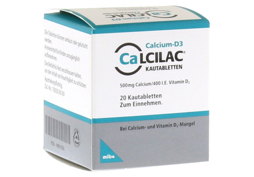 Calcilac 500mg/400 I.E. – PZN 9091056 (PZN 9091056)