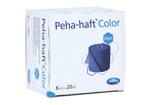 Peha-haft Color Fixierbinde latexfrei 6 cmx20 m blau – PZN 8886523 (PZN 8886523)