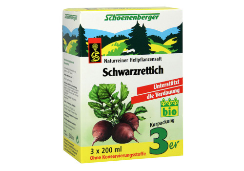 Schwarzrettich naturreiner Heilpflanzensaft Schoenenberger – PZN 700134 (PZN 700134)