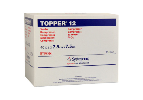 TOPPER 12 Kompr.7,5x7,5 cm steril – PZN 8821297 (PZN 8821297)