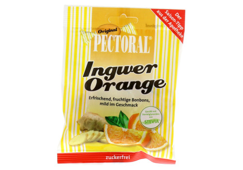 Pectoral Ingwer Orange Bonbons zuckerfrei – PZN 8454841 (PZN 8454841)