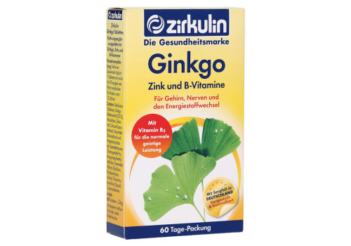 ZIRKULIN Ginkgo Zink und B-Vitamine Filmtabletten – PZN 13567211 (PZN 13567211)