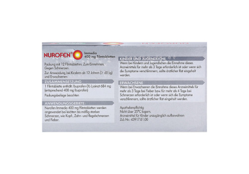 Nurofen Immedia 400mg – PZN 8794442 (PZN 8794442)