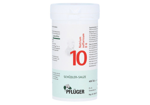 BIOCHEMIE Pflüger 10 Natrium sulfuricum D 6 Tabl. – PZN 6319688 (PZN 6319688)