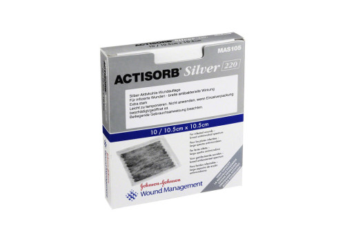 ACTISORB 220 Silver 10,5x10,5 cm steril Kompressen – PZN 1666706 (PZN 1666706)