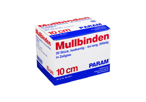 MULLBINDEN 10 cm m.Cellophan – PZN 3855564 (PZN 3855564)