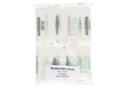 MULLBINDEN 10 cmx4 m elastisch – PZN 7622839 (PZN 7622839)