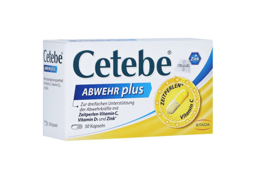 Cetebe Abwehr plus Vitamin C + Vitamin D3 + Zink Kapseln – PZN 2408188 (PZN 2408188)