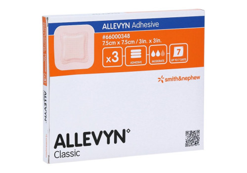 ALLEVYN Adhesive 7,5x7,5 cm haftende Wundauflage – PZN 1130153 (PZN 1130153)