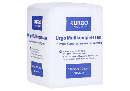 URGO MULLKOMPRESSEN 10x10 cm unsteril – PZN 6187927 (PZN 6187927)