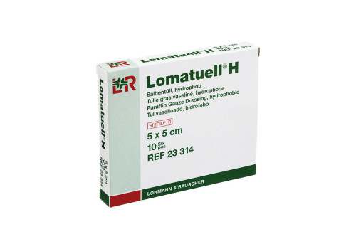 LOMATUELL H Salbentüll 5x5 cm steril – PZN 8534913 (PZN 8534913)