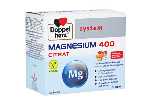 DOPPELHERZ Magnesium 400 Citrat system Granulat – PZN 3979800 (PZN 3979800)