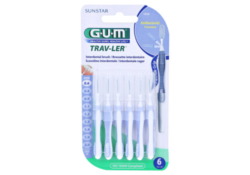 GUM TRAV-LER 0,6mm Kerze hellblau Interdentalbür. – PZN 11348114 (PZN 11348114)