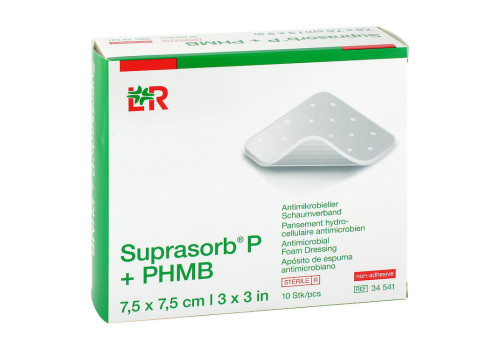 SUPRASORB P+PHMB Schaumverband 7,5x7,5 cm – PZN 11596792 (PZN 11596792)