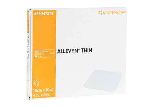 ALLEVYN Thin 10x10 cm dünne Wundauflage – PZN 11034114 (PZN 11034114)