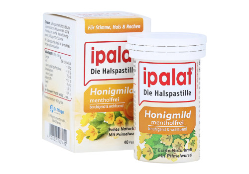 Ipalat Halspastillen Honigmild ohne Menthol zuckerfrei – PZN 14143111 (PZN 14143111)