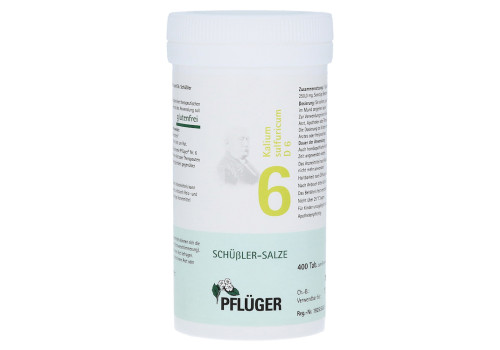 BIOCHEMIE Pflüger 6 Kalium sulfuricum D 6 Tabl. – PZN 6319292 (PZN 6319292)