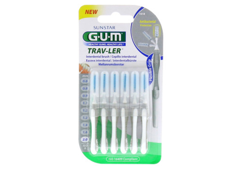 GUM TRAV-LER 2,0mm Kerze grau Interdental+6Kappen – PZN 9714362 (PZN 9714362)