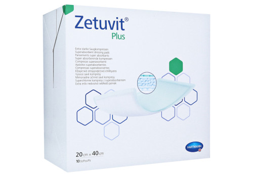 ZETUVIT Plus extrastarke Saugkompr.steril 20x40 cm – PZN 11874914 (PZN 11874914)