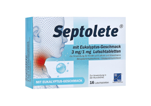 Septolete mit Eukalyptus-Geschmack 3mg/1mg – PZN 16885213 (PZN 16885213)