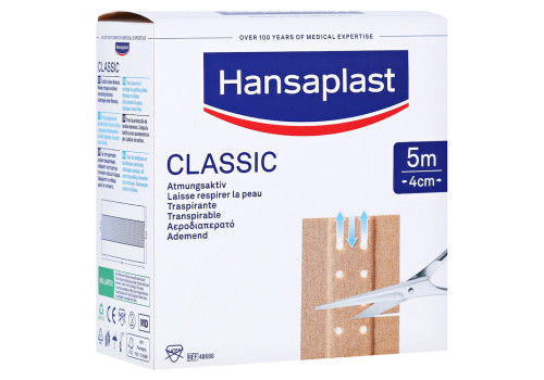 Hansaplast Classic Pflaster 4 cmx5 m – PZN 7577553 (PZN 7577553)