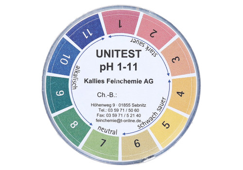 UNITEST I Indikatorpapier pH 1-11 Dose – PZN 10526430 (PZN 10526430)