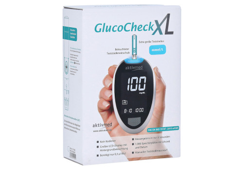 GLUCOCHECK XL Blutzuckermessgerät Set mg/dl – PZN 7543502 (PZN 7543502)